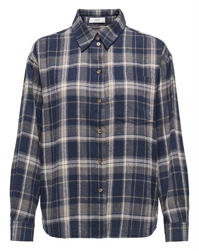 JDY - JDYMaddie Loose Check Skjorte - Sky Captain